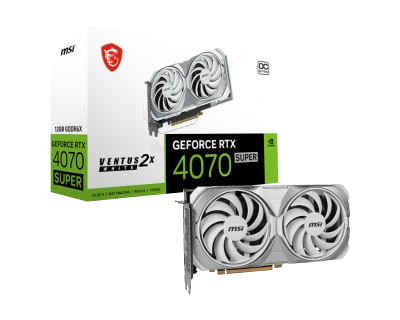 MSI GeForce RTX 4070 SUPER 12G VENTUS 2X WHITE OC