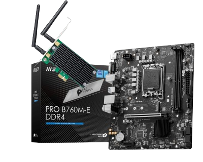 MSI PRO B760M-E DDR4 (With Bundled AC1200 Wireless Card)