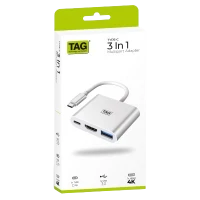 TAG TYPE-C TO 3 IN 1 MULTIPORT ADAPTER