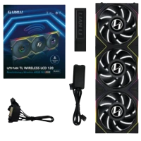 LIAN LI UNI FAN TL WIRELESS LCD 120 ARGB CABINET FAN BLACK (PACK OF 3)