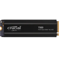 Crucial T500 1TB PCIe Gen4 NVMe M.2 SSD with heatsink