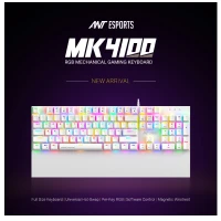 Ant Esports MK4100 RGB Wired Mechanical Gaming Keyboard White (RED SWITCH)