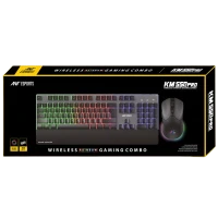 Ant Esports KM550 PRO Gaming Keyboard-Mouse Combo RAINBOW WIRELESS (BLACK)