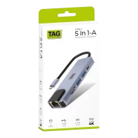 TAG TYPE-C 5 IN 1-A MULTIPORT ADAPTER