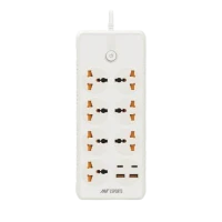 Ant Esports PS722 Power Strip 7 Socket with USB Ports (WHITE)