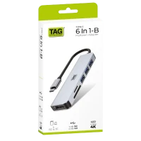 TAG TYPE-C 6 IN 1-B MULTIPORT ADAPTER