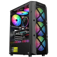 Ant value VM50 ARGB AIRFLOW ATX Mid Tower Pc Case (Black)
