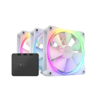 NZXT F120 RGB DUO 120mm FAN WITH RGB CONTROLLER (WHITE)