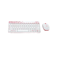 LOGITECH MK240 WIRELESS MINI COMBO (WHITE-RED)