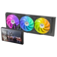 THERMALTAKE ST360 ULTRA ARGB 7" LCD SCREEN 360mm CPU LIQUID COOLER (BLACK)