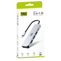 TAG TYPE-C 5 IN 1-B MULTIPORT ADAPTER