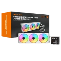 COUGAR POSEIDON VISTEK PRO ARGB 360 CPU LIQUID COOLER 360mm (WHITE)