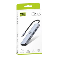TYPE-C TO 6 IN 1-A MULTI ADAPTER