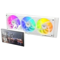 THERMALTAKE ST360 ULTRA ARGB 7" LCD SCREEN 360mm CPU LIQUID COOLER (WHITE)