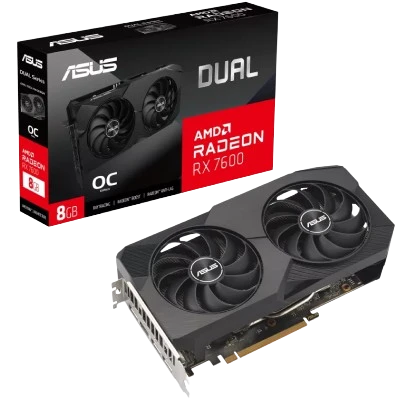 ASUS Dual Radeon RX 7600 OC Edition 8GB GDDR6 1