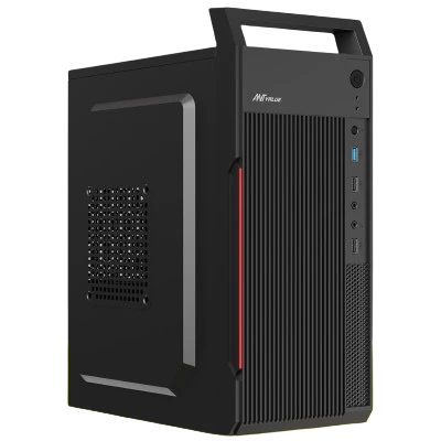 Ant value VM5P M-ATX Mid Tower Pc Case With Power Supply (Black)