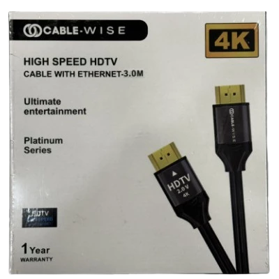 Cable Wise 4K 3.0 Meter HDMI Cable 2.0