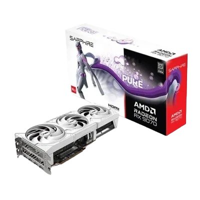 SAPPHIRE PURE AMD RADEON RX9070 OC 16GB GDDR6 GRAPHIC CARD (WHITE)