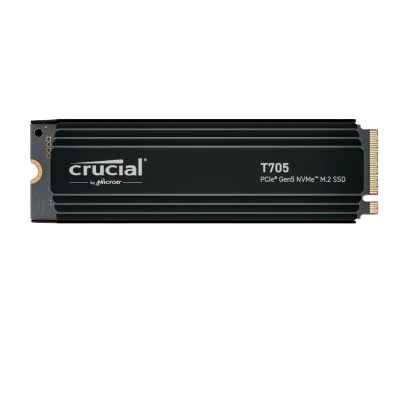 CRUCIAL T705 PCIe Gen5 NVMe M.2 SSD with heatsink (1TB)