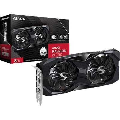 ASRocK AMD Radeon RX 7600 CHALLENGER 8GB GDDR6 (BLACK) 1