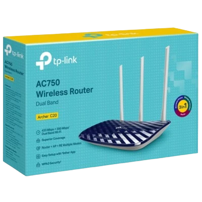 TP-LINK AC750 Wireless Dual Band Router (Archer C20) 1