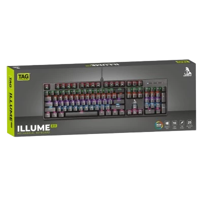 TAG GAMERZ ILLUME 2.0 USB RGB Mechanical Keyboard (BLACK)