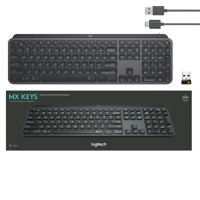 Logitech MX KEYS Advanced Wireless Illuminated Keyboard (Graphite)