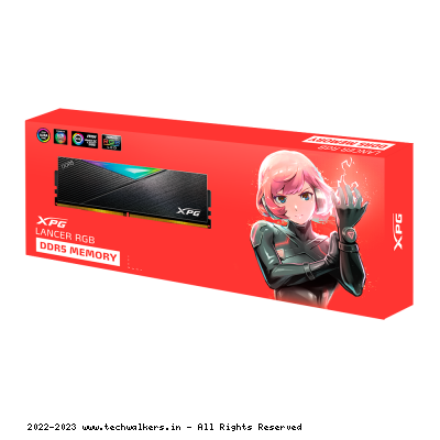 XPG ADATA Lancer RGB 16GB DDR5 6000 MHz Desktop Memory (AX5U6000C3016G-CLARBK)