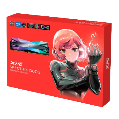 XPG ADATA SPECTRIX D60G (AX4U32008G16A-DT60)16GB (8GBX2) DDR4 3200MHz RGB