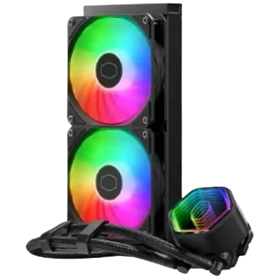 CoolerMaster MASTERLIQUID CORE II 240 ARGB 240mm CPU LIQUID COOLER (BLACK) 2