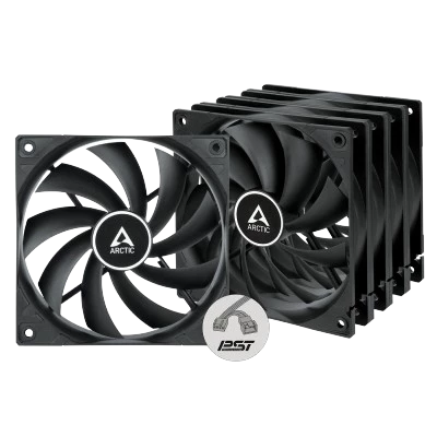 ARCTIC F12 PWM PST 120 mm PWM Case Fan (PACK OF 5) BLACK 1