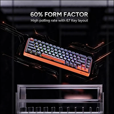 KARNAGE SENTINEL RGB WIRED MECHANICAL GAMING KEYBOARD (ORANGE-BLACK) 2