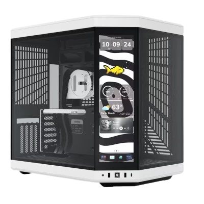 HYTE Y70 TOUCH INFINITE Dual Chamber Mid-Tower E-ATX PANDA (WHITE-BLACK) 1