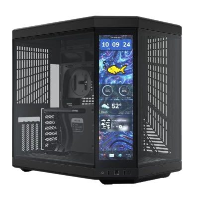 HYTE Y70 TOUCH INFINITE Dual Chamber Mid-Tower E-ATX (PITCH BLACK) 1