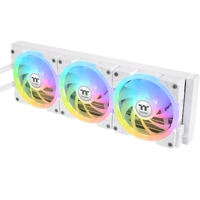 THERMALTAKE MINECUBE 360 ULTRA ARGB SYNC SNOW EDITION AIO LIQUID COOLER 360mm REVERSE FAN BLADES (WHITE) 1