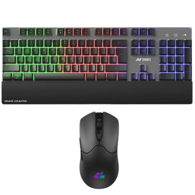 Ant Esports KM550 PRO Gaming Keyboard-Mouse Combo RAINBOW WIRELESS (BLACK) 1