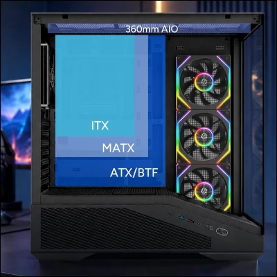 KARNAGE HYPERBEAST ARGB ATX MID TOWER PC CASE (BLACK) 2