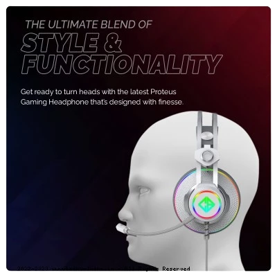 CosmicByte PROTEUS Headset RGB Dual Input USB and 3.5mm (WHITE) 1