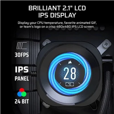 Corsair NAUTILUS 360 RS LCD Liquid CPU Cooler 360mm (BLACK) 2