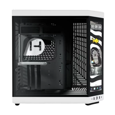 HYTE Y70 TOUCH INFINITE Dual Chamber Mid-Tower E-ATX PANDA (WHITE-BLACK) 2