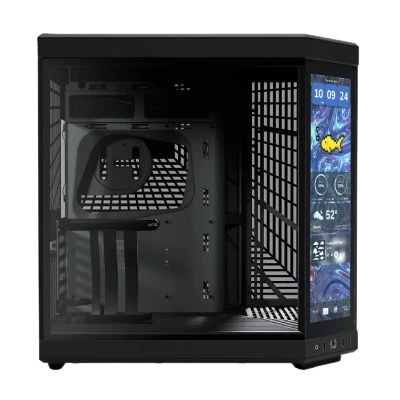 HYTE Y70 TOUCH INFINITE Dual Chamber Mid-Tower E-ATX (PITCH BLACK) 2