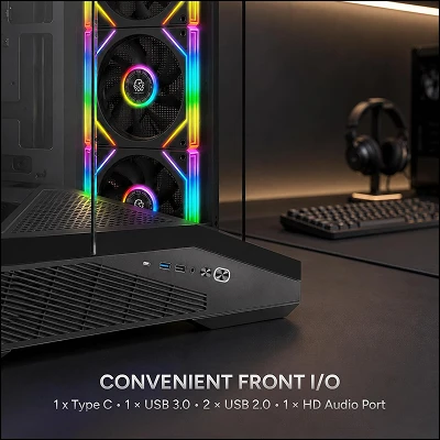 KARNAGE HYPERBEAST ARGB ATX MID TOWER PC CASE (BLACK) 3