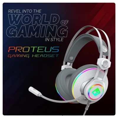 CosmicByte PROTEUS Headset RGB Dual Input USB and 3.5mm (WHITE) 2