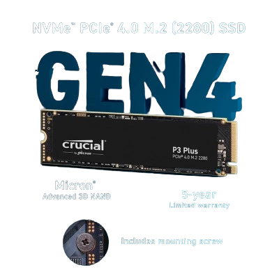 Crucial P3 Plus 1TB PCIe M.2 2280 SSD 2