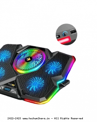 CosmicByte Cyclone RGB Laptop Cooling Pad WITH 5 FAN 17" 3