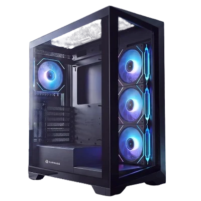 KARNAGE GUARDIAN ARGB ATX MID TOWER PC CASE (BLACK) 4