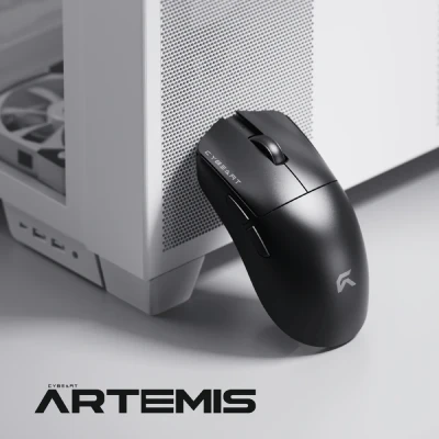CYBEART Artemis 1K 52g Ultra-light Hot-Swap Tri-Mode Gaming Mouse (BLACK) 4