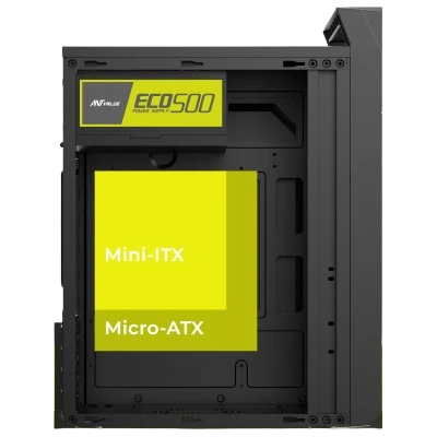 Ant value VM5P M-ATX Mid Tower Pc Case With Power Supply (Black) 3
