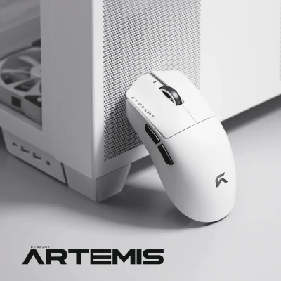 CYBEART Artemis 1K 52g Ultra-light Hot-Swap Tri-Mode Gaming Mouse (WHITE) 4