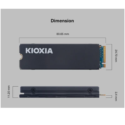 KIOXIA 4096GB NVMe SSD With Heatsink 3